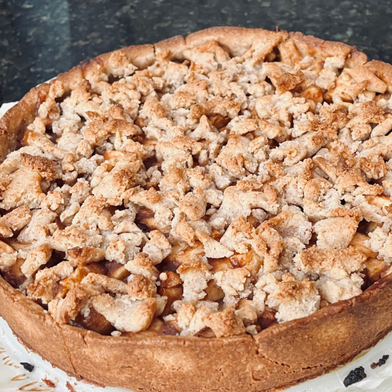 Torta de manzana y canela vegana